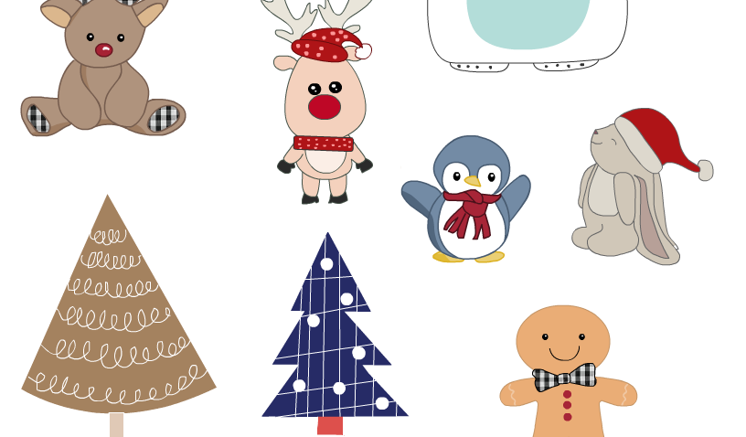 Cute Christmas Stickers Free Printable