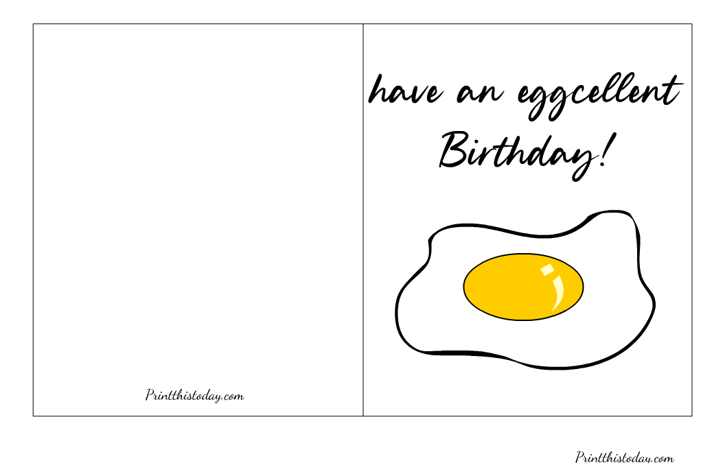 Have an egg-cellent birthday, Free Printable