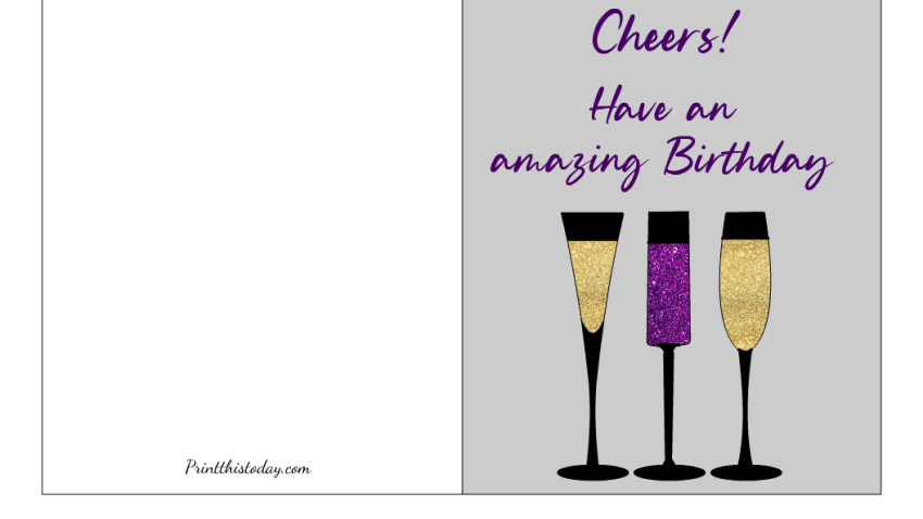 "Birthday Cheers", Free Printable Birthday Card for Adults