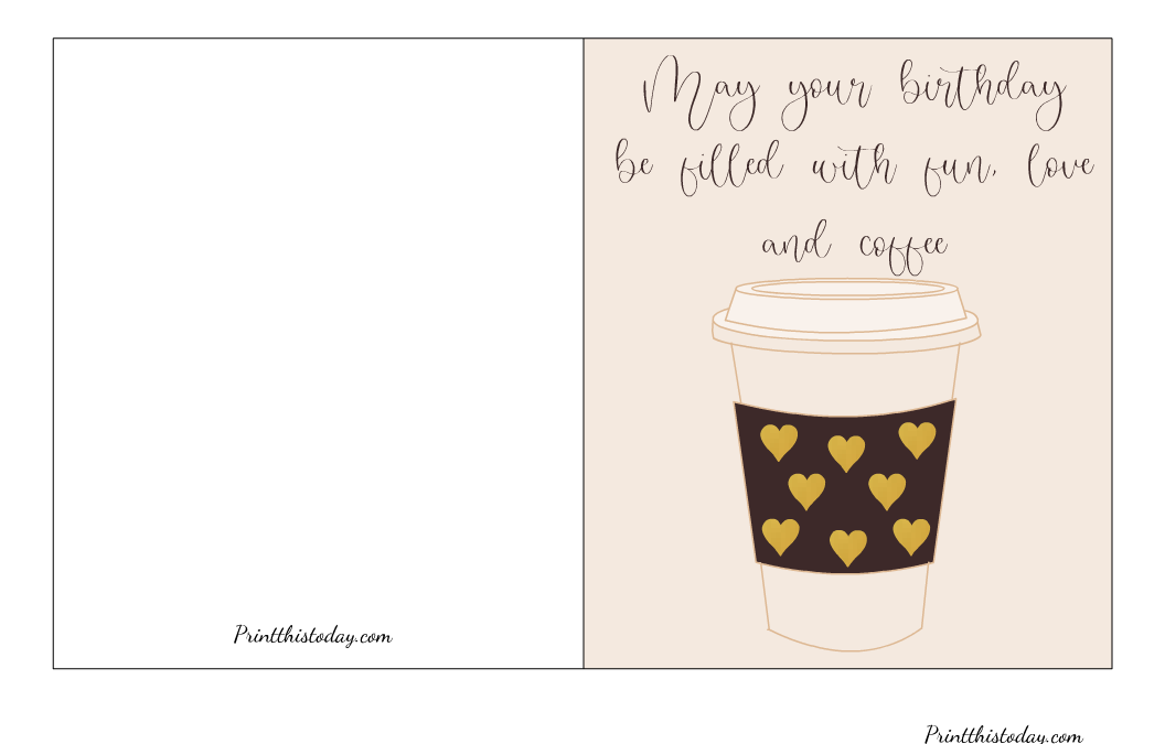 Coffee Cup Birthday Card for Anyone