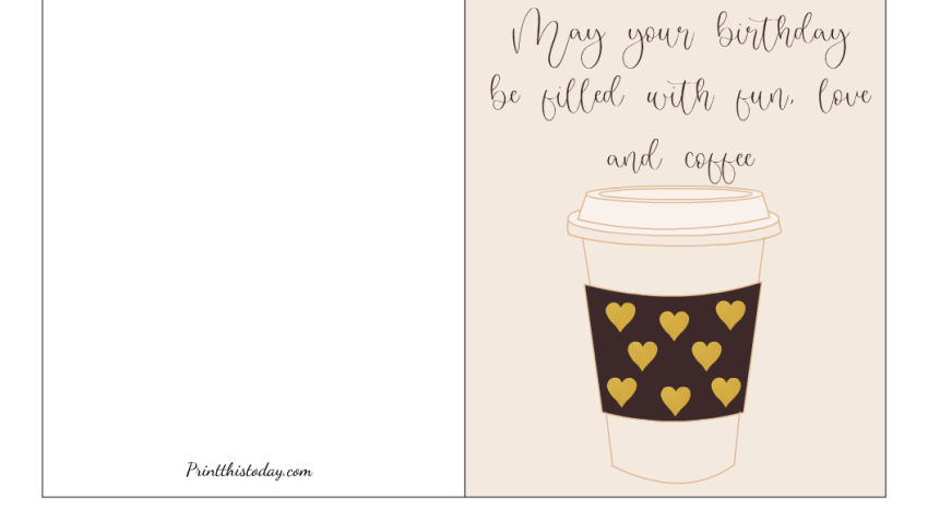 Coffee Cup Birthday Card for Anyone