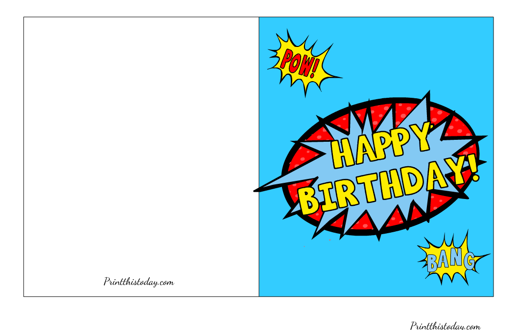 Super Hero Happy Birthday Card