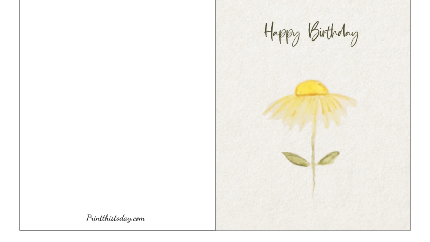 "Adorable Daisy", Free Printable Birthday Card for Her