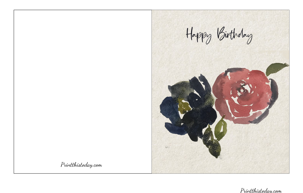 Roses Birthday Card Printable