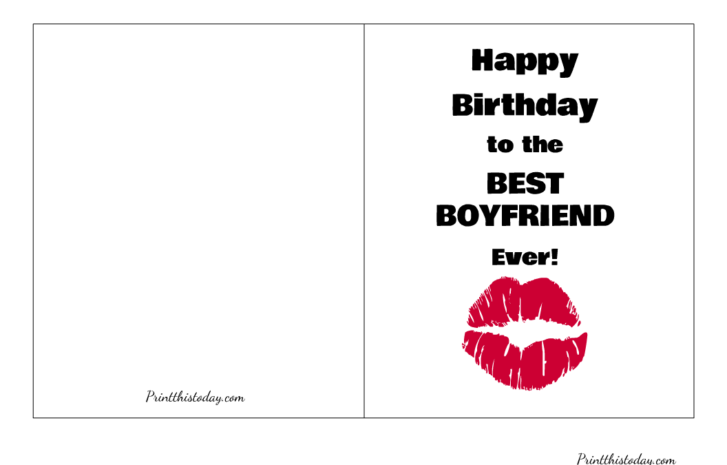 Happy Birthday Card for the Best Boyfriend