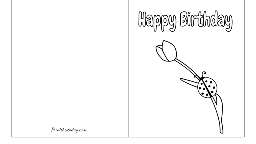 "Happy Birthday Tulip" to color