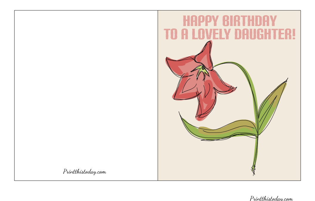 Free Printable Floral Birthday Card
