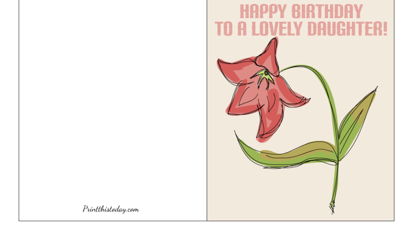 Free Printable Floral Birthday Card