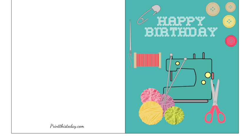 Free Printable "Happy Birthday" Card for a Crafter
