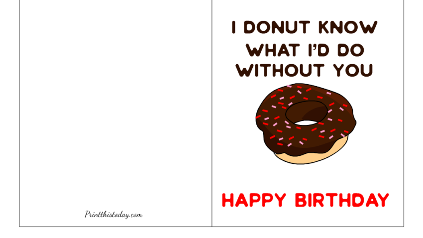 Donut Birthday Card for your friend