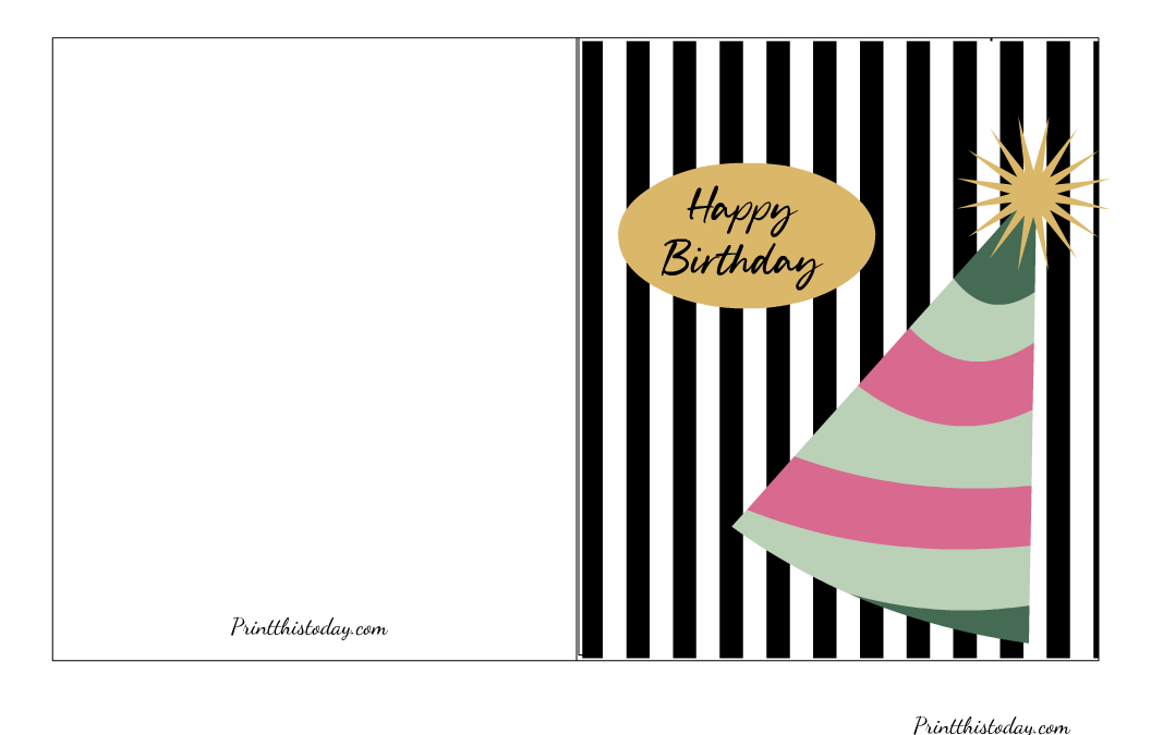 Elegant Free Printable Birthday Card