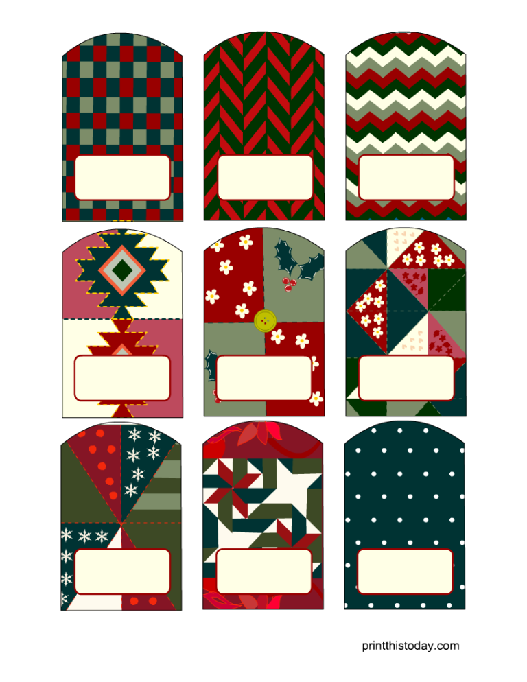 180 Cute Free Printable Christmas Gift Tags