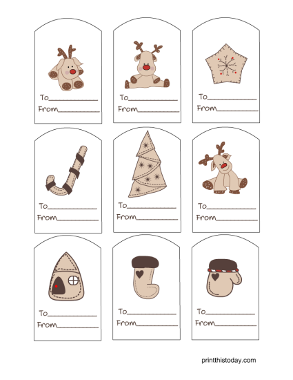 180 Cute Free Printable Christmas Gift Tags