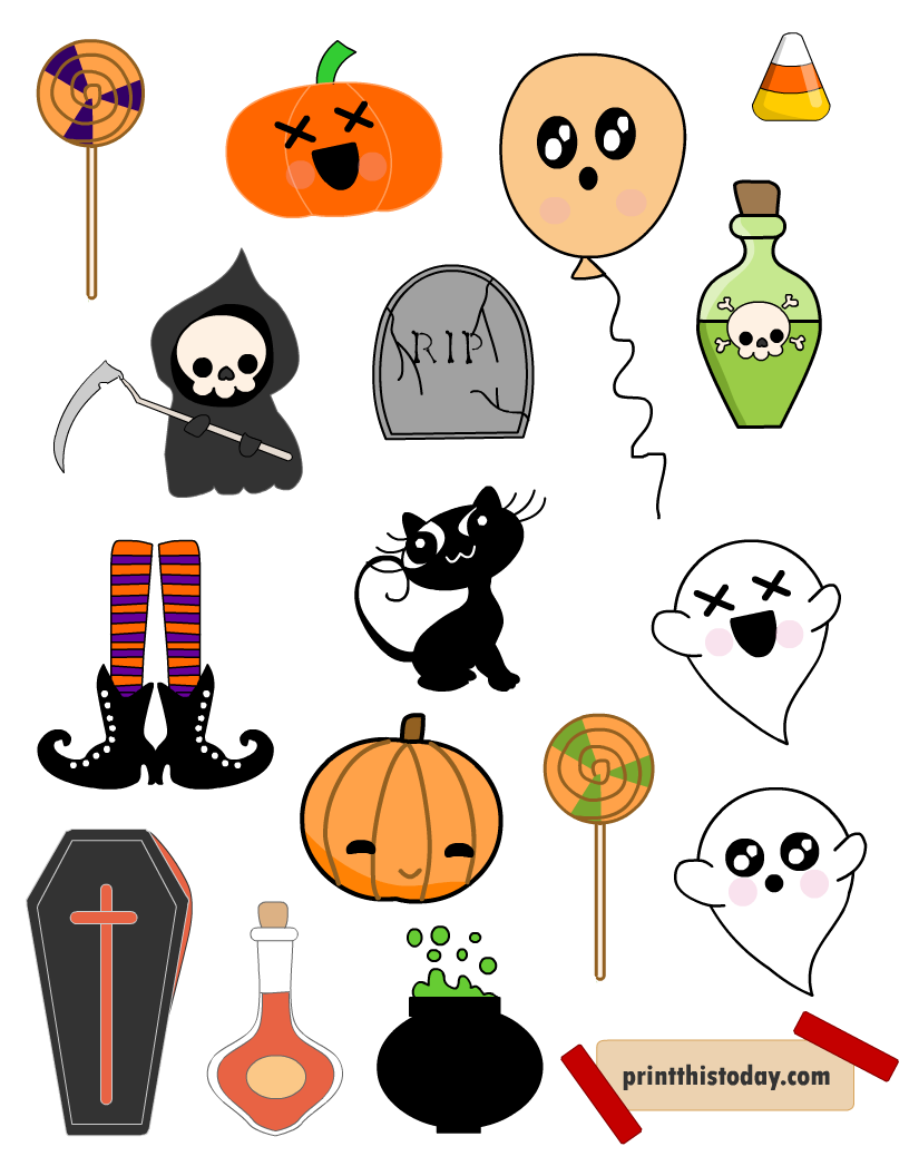 Free Printable Cute Halloween Stickers