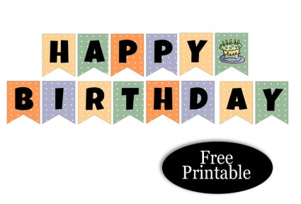 3 Free Printable Cute Happy Birthday Banners (Boy, Girl)