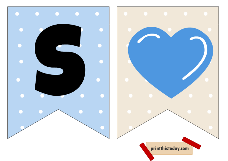 Free Printable It’s a Boy, Cute Baby Announcement Banner