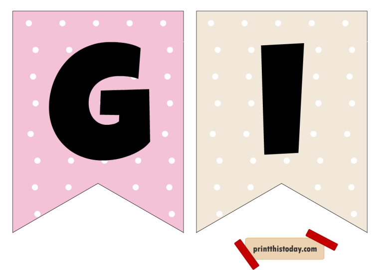 It’s a Girl, Free Printable Cute Baby Announcement Banner