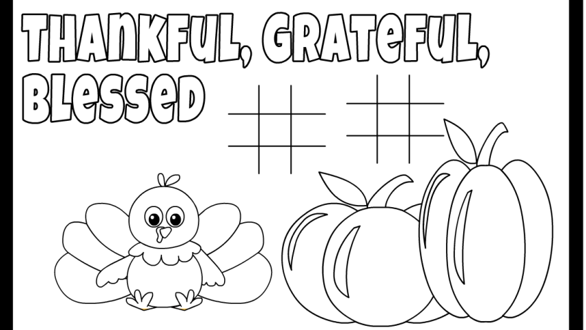 Free Printable Thanksgiving Placemat and Coloring Page