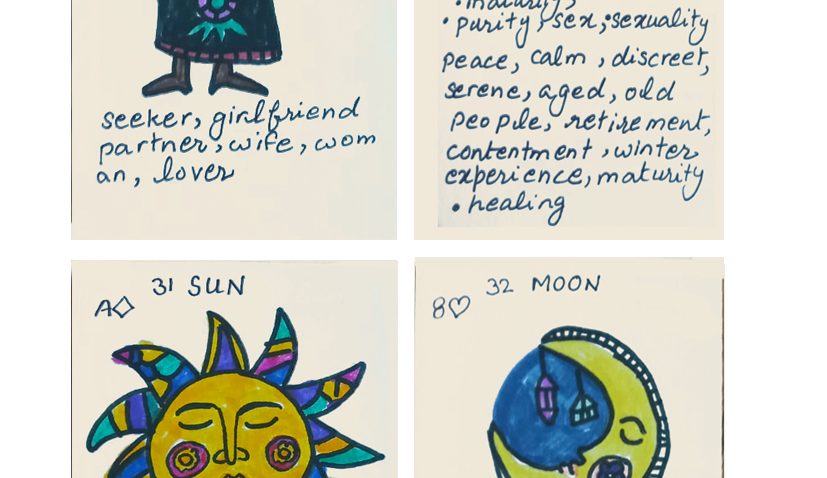 Woman, Lily, Sun, and Moon Printable Lenormand Cards