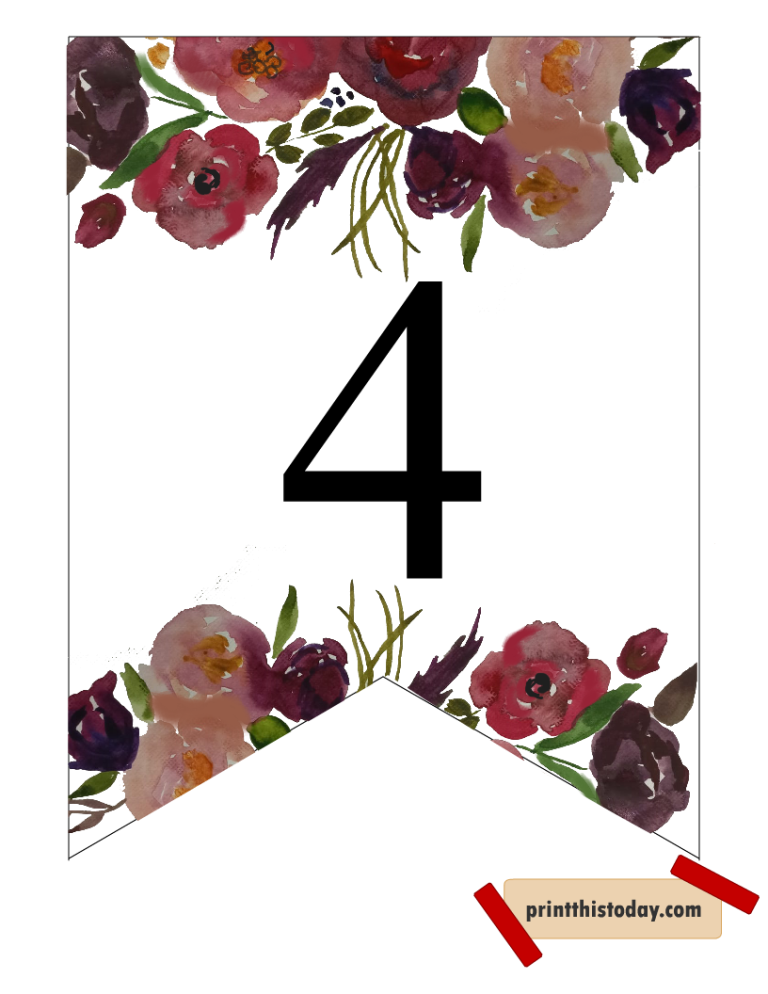 Free Printable Floral Alphabet Letters Banners