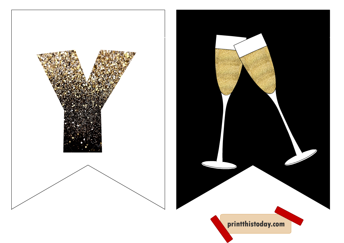 New Year Banner Free Printable