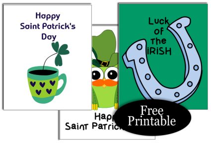 Free Printable Cute Saint Patrick’s Day Cards