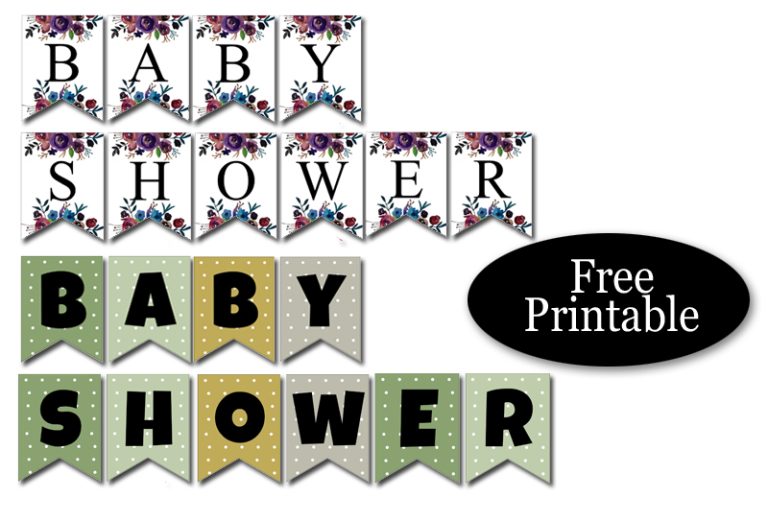 4 Free Printable Cute Baby Shower Banners