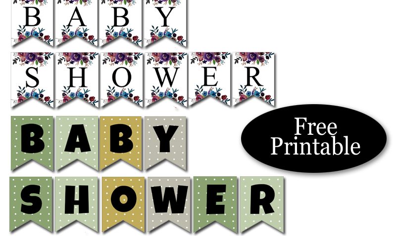 4 Free Printable Cute Baby Shower Banners