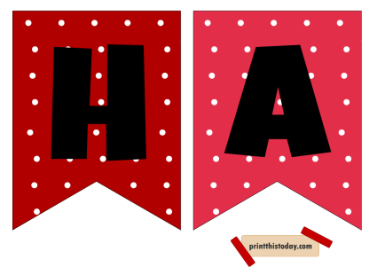 Free Printable Cute Happy Valentines Day Banner
