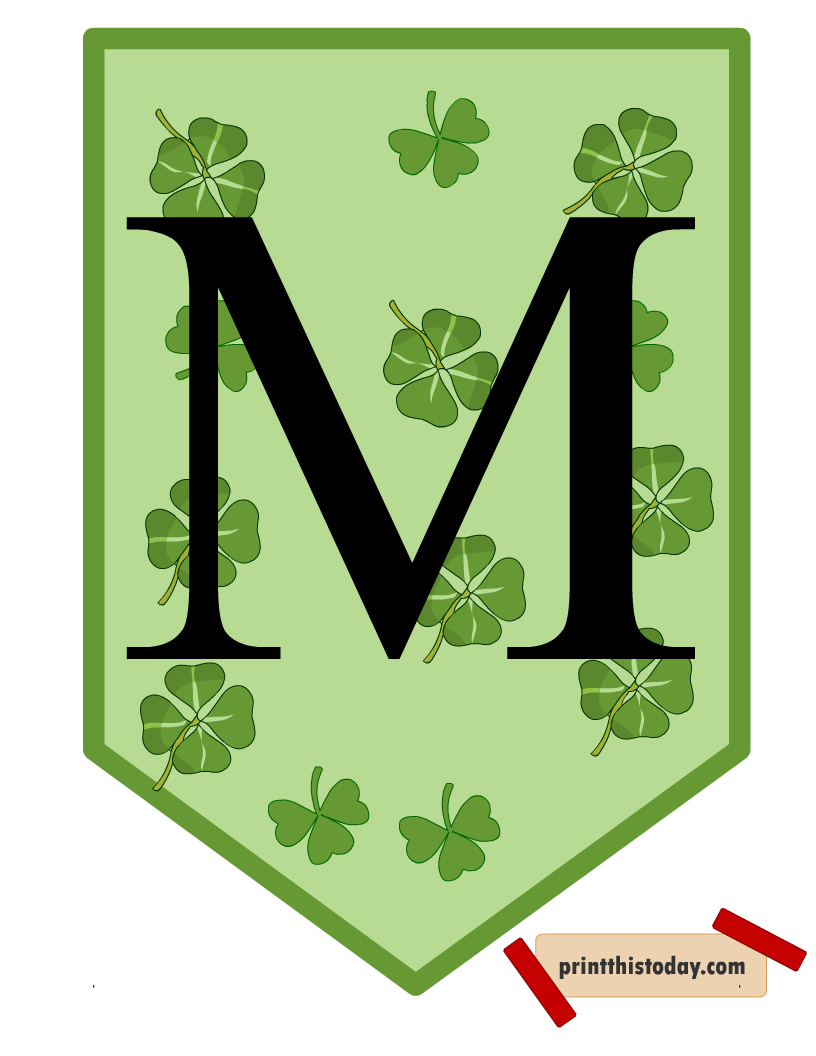 Alphabet M for Saint Patrick's Day