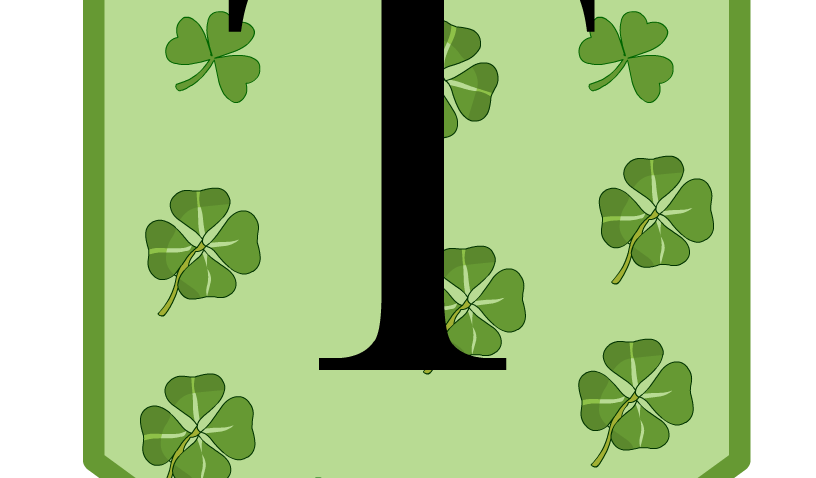 Letter T Cute Printable for Saint Patrick's Day