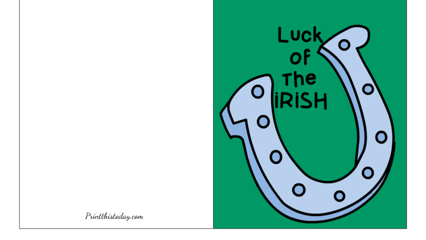 Luck of the Irish, Free Printable Card