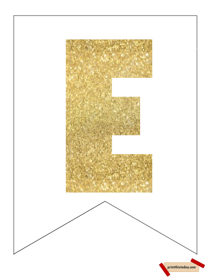 Free Printable Gold Letters And Numbers Banner