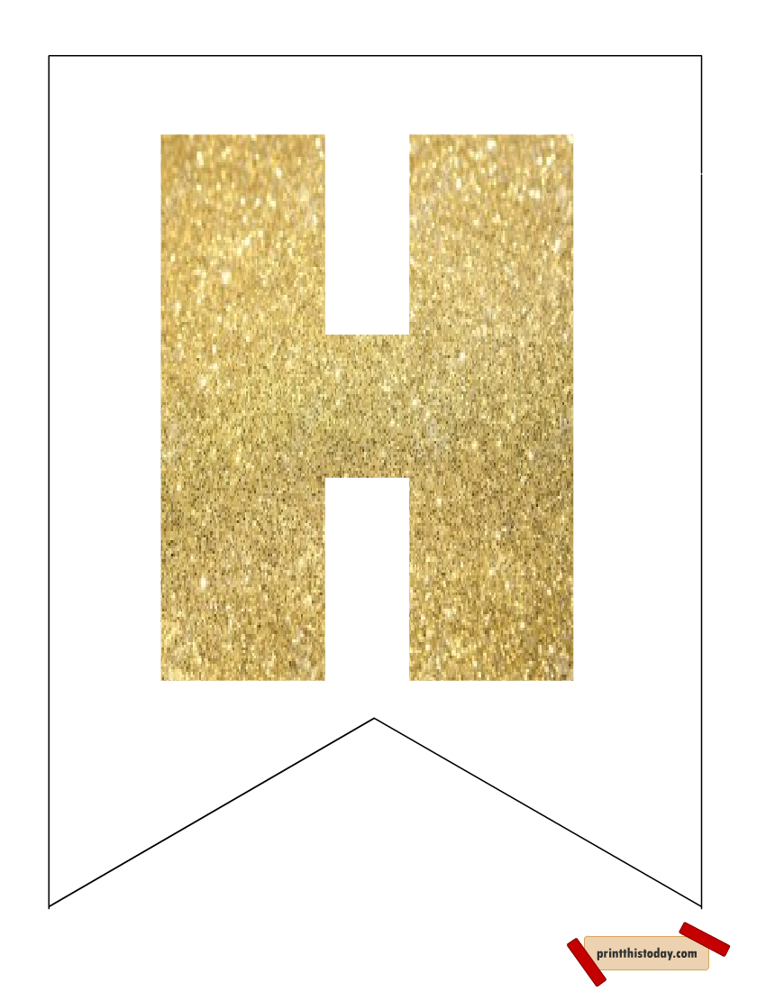 Letter H for making Gold Banner