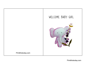 Cute Free Printable New Baby/Baby Shower Cards