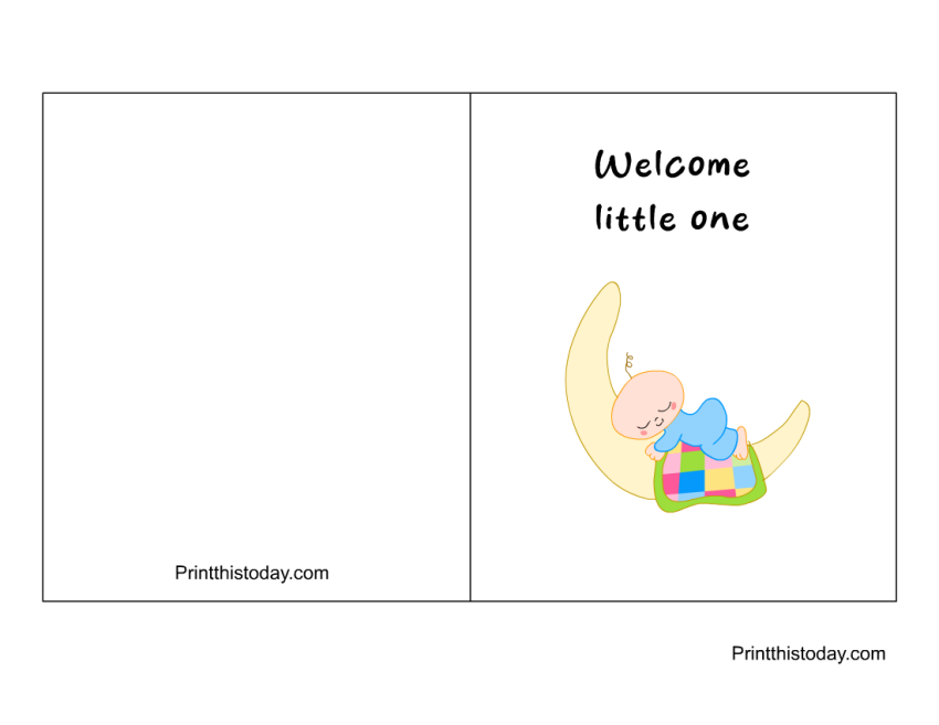Cute Free Printable New Baby/Baby Shower Cards