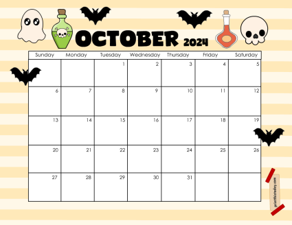 Free Printable October 2024 Calendar Pages