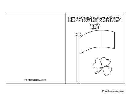 Free Printable Saint Patrick’s Day Cards to Color