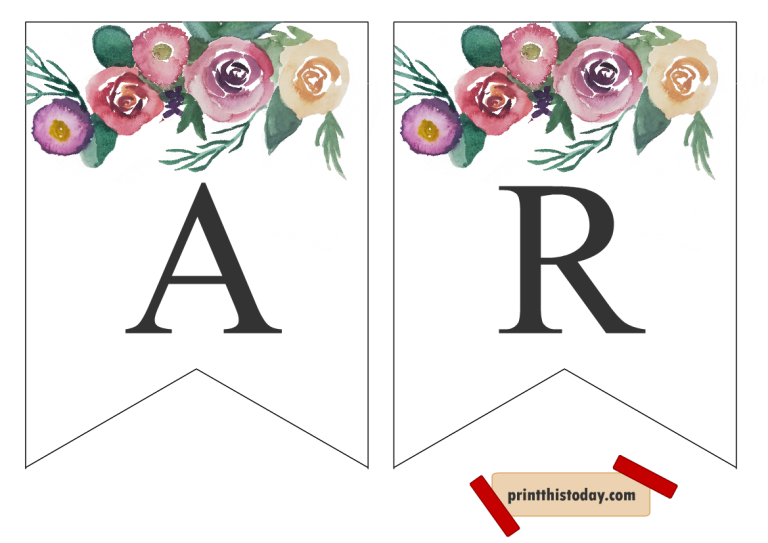 Free Printable “Just Married” and “Mr &amp; Mrs” Wedding Banners