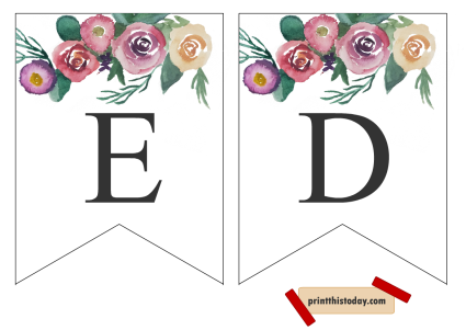 Free Printable “Just Married” and “Mr &amp; Mrs” Wedding Banners