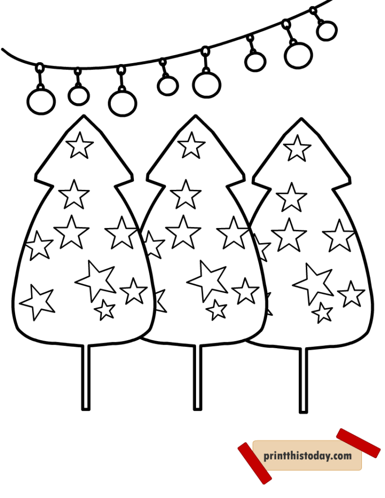 Cute Free Printable Christmas Coloring Pages for Kids
