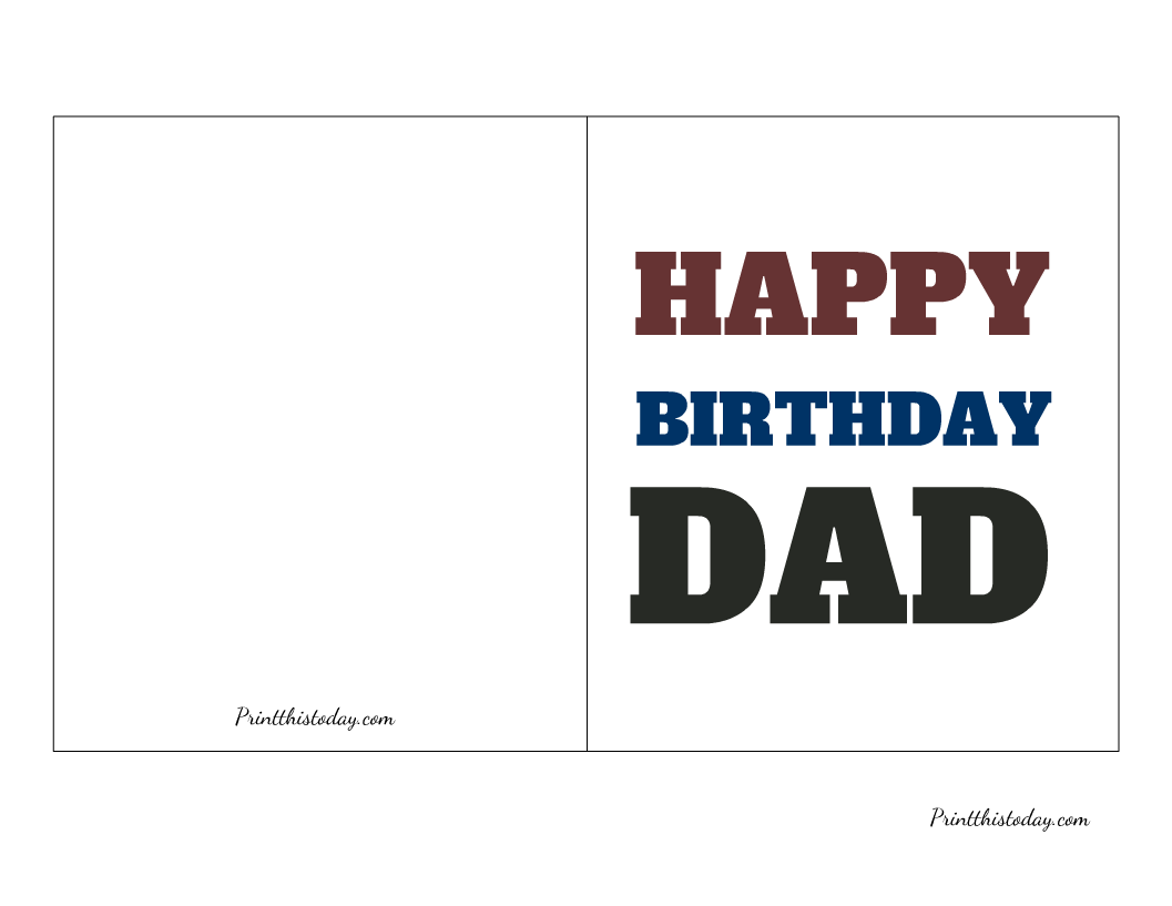 18 Cute and Elegant Free Printable Birthday Cards for Dad