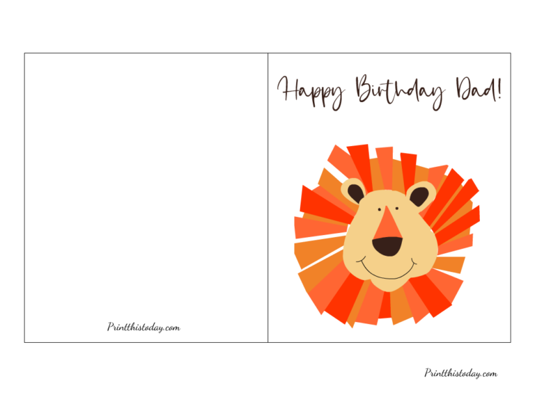 18 Cute and Elegant Free Printable Birthday Cards for Dad