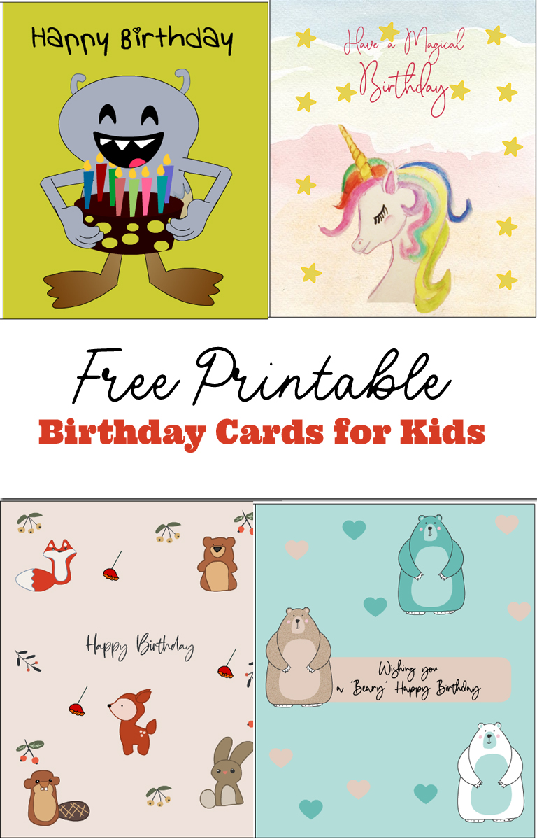 20 Free Printable Birthday Cards for Kids (Cute and Funny)