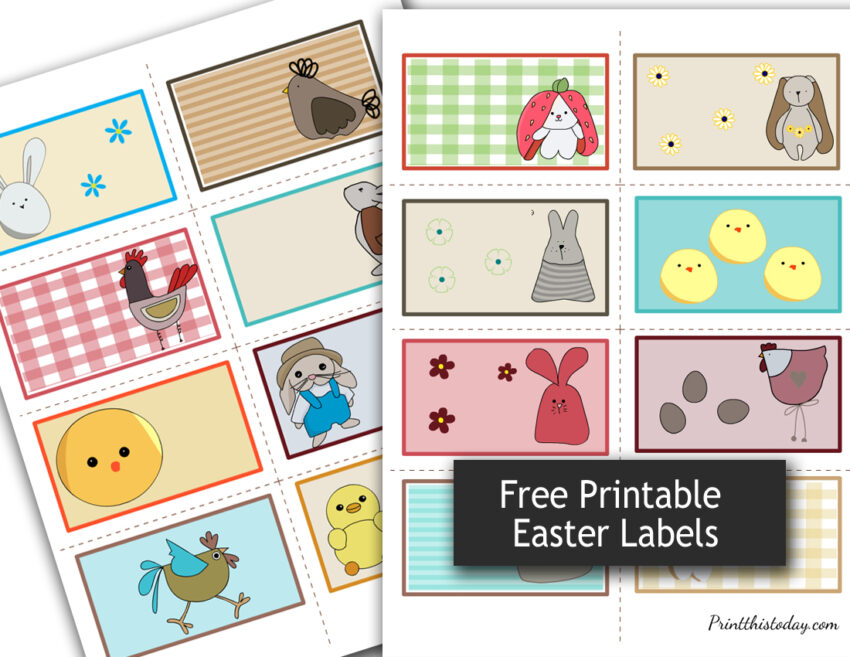 Free Printable Cute Easter Labels